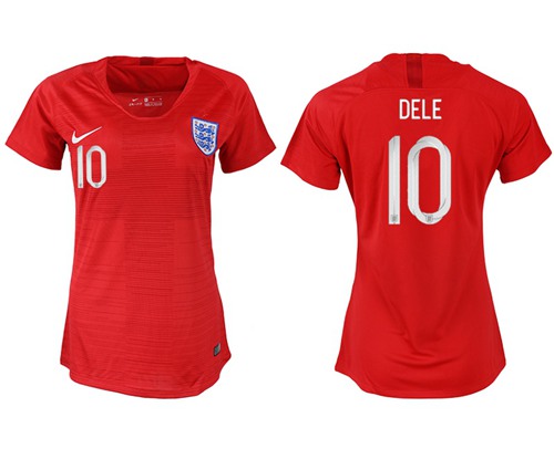 Women's England #10 Dele Away Soccer Country Jersey