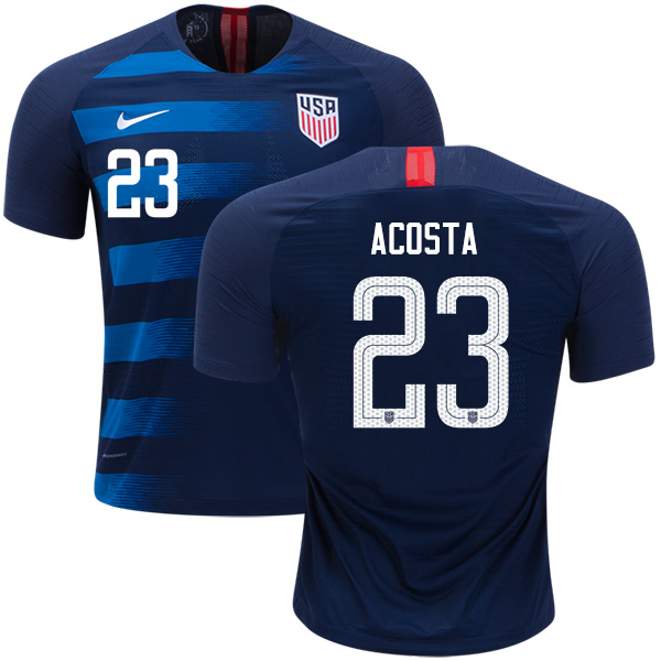 Women's USA #23 Acosta Away Soccer Country Jersey Women's USA #23 Acosta Away Soccer Country Jersey
