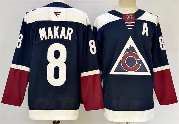 Women's Colorado Avalanche Custom Navy 2024-25 Alternate Stitched Jersey