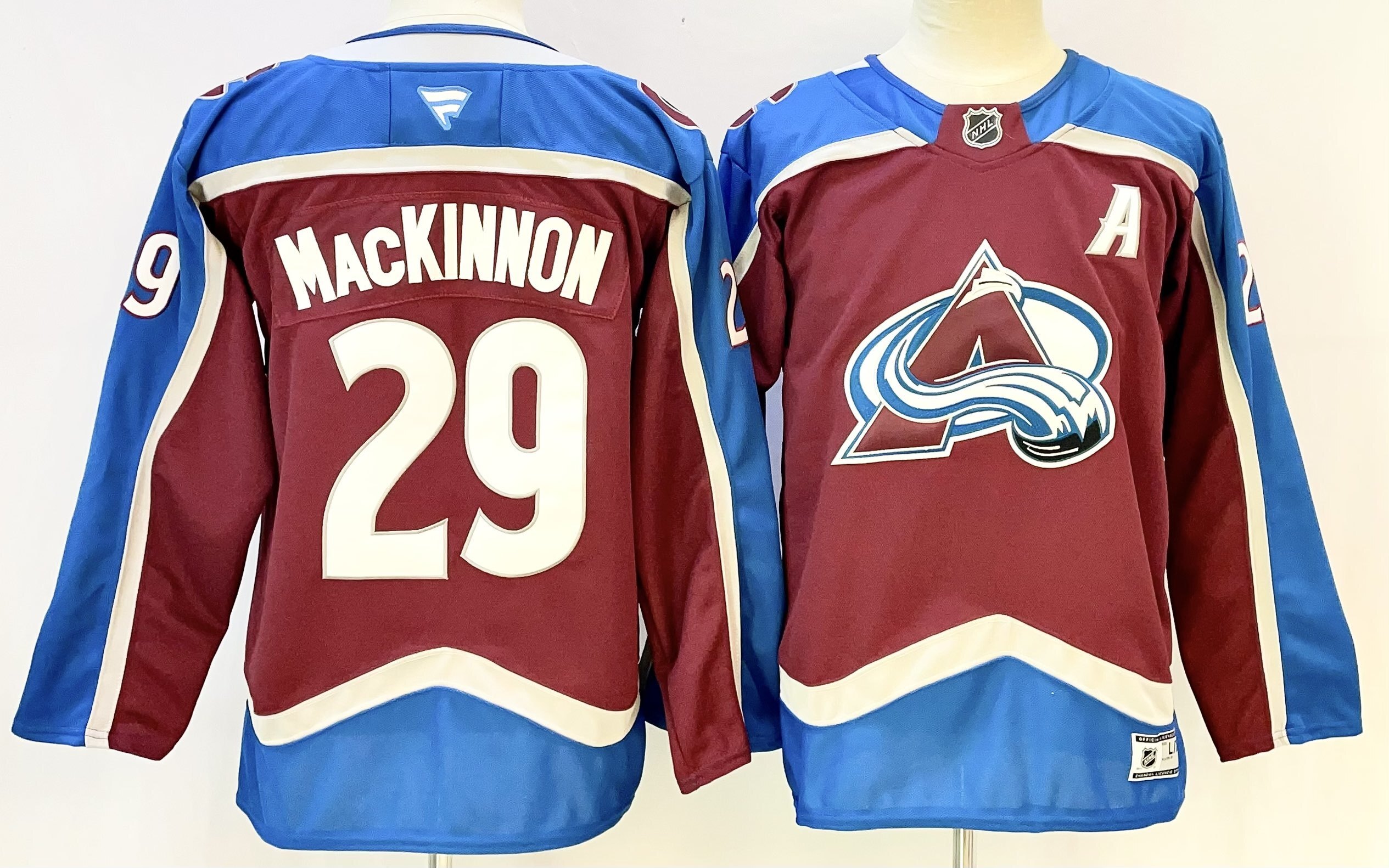 Youth Colorado Avalanche #29 Nathan MacKinnon Burgundy 2024-25 With A Patch Stitched Jersey