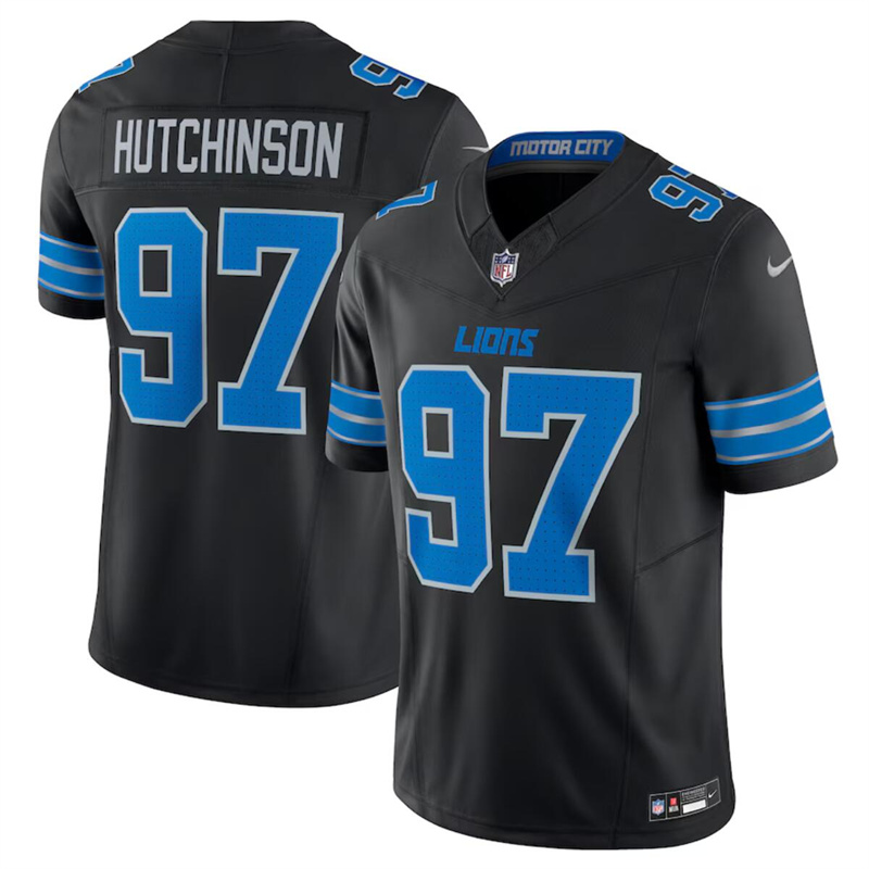 Toddler Detroit Lions #97 Aidan Hutchinson Black 2024 F.U.S.E. 2nd Alternate Vapor Limited Stitched Jersey