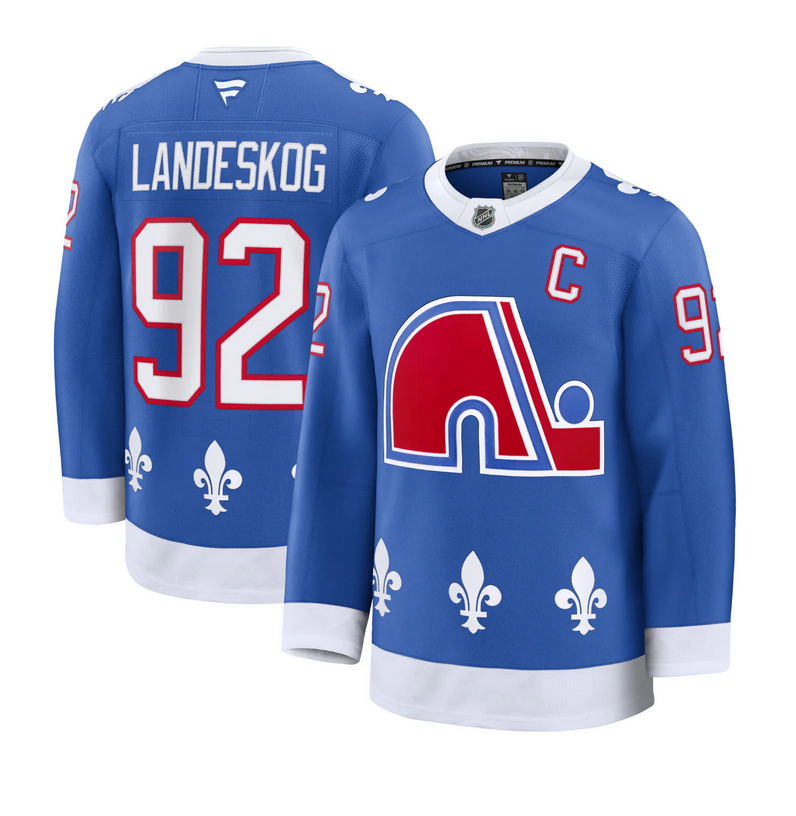 Men's Colorado Avalanche #92 Gabriel Landeskog Blue 2025 With C Patch Alternate Stitched Jersey Men's Colorado Avalanche #92 Gabriel Landeskog Blue 2025 With C Patch Alternate Stitched Jersey