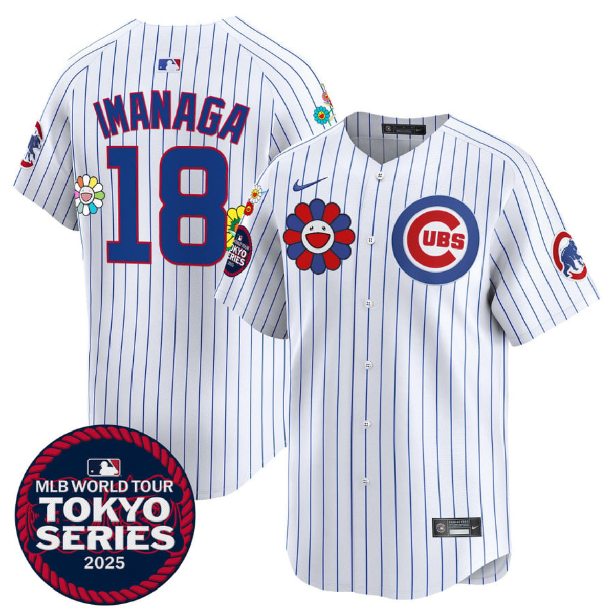 Youth Chicago Cubs #18 今永昇太 White 2025 Tokyo Series Limited Stitched Baseball Jersey Youth Chicago Cubs #18 今永昇太 White 2025 Tokyo Series Limited Stitched Baseball Jersey