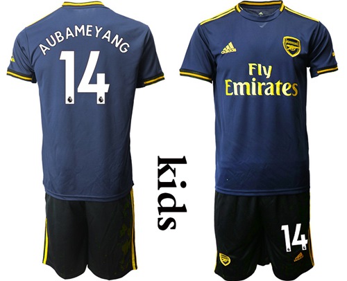 Arsenal #14 Aubameyang Third Kid Soccer Club Jersey Arsenal #14 Aubameyang Third Kid Soccer Club Jersey