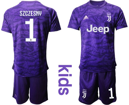 Juventus #1 Szczesny Purple Goalkeeper Kid Soccer Club Jersey Juventus #1 Szczesny Purple Goalkeeper Kid Soccer Club Jersey