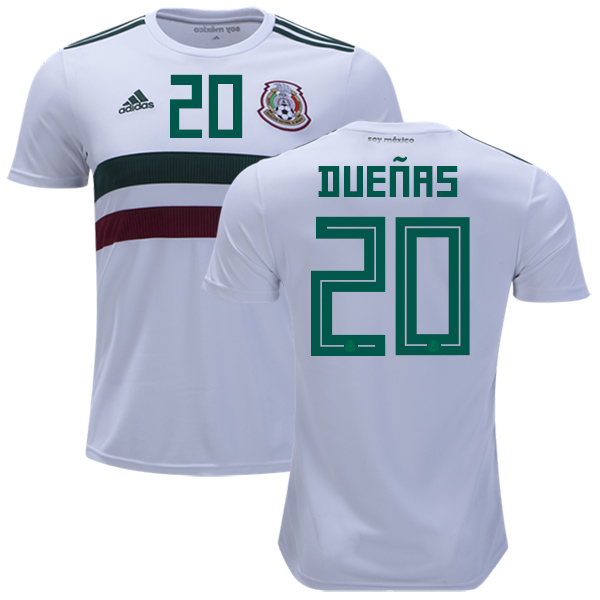 Mexico #20 Duenas Away Kid Soccer Country Jersey Mexico #20 Duenas Away Kid Soccer Country Jersey