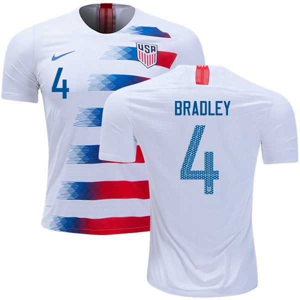 USA #4 Bradley Home Kid Soccer Country Jersey USA #4 Bradley Home Kid Soccer Country Jersey