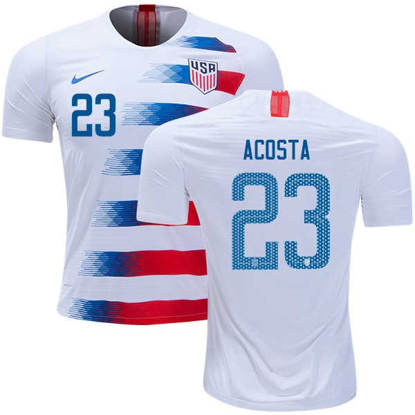 USA #23 Acosta Home Kid Soccer Country Jersey USA #23 Acosta Home Kid Soccer Country Jersey
