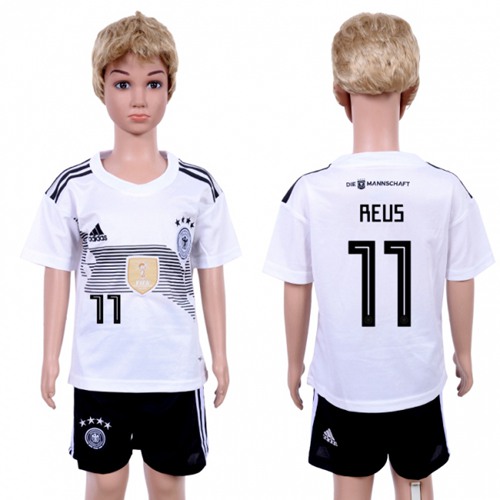 Germany #11 Reus White Home Kid Soccer Country Jersey Germany #11 Reus White Home Kid Soccer Country Jersey