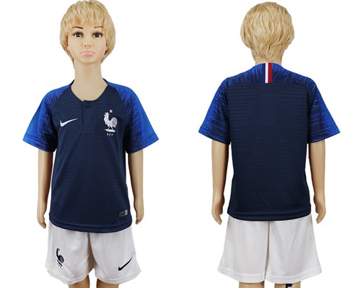 France Blank Home Kid Soccer Country Jersey France Blank Home Kid Soccer Country Jersey