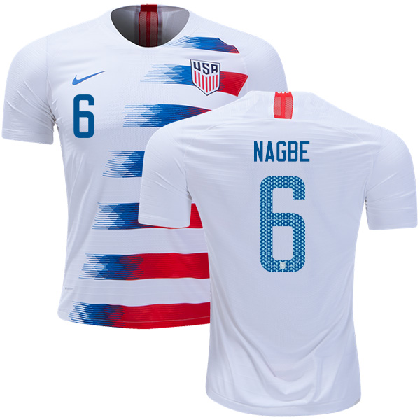 USA #6 Nagbe Home Kid Soccer Country Jersey USA #6 Nagbe Home Kid Soccer Country Jersey