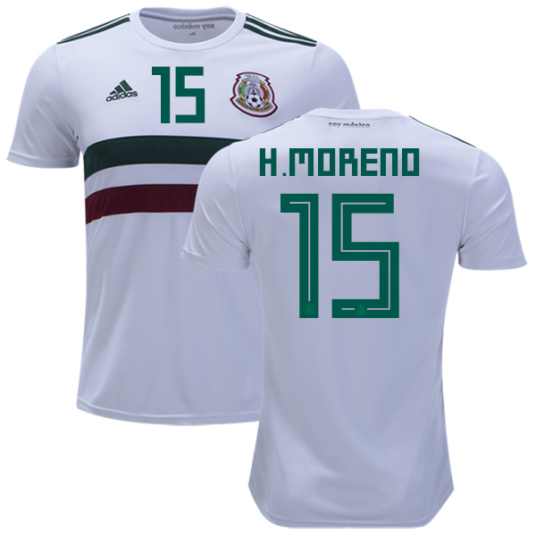 Mexico #15 H.Moreno Away Kid Soccer Country Jersey Mexico #15 H.Moreno Away Kid Soccer Country Jersey