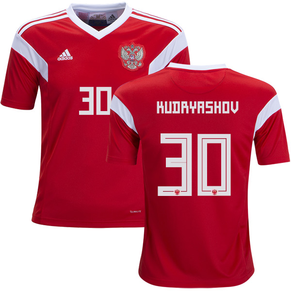 Russia #30 Kudryashov Home Kid Soccer Country Jersey Russia #30 Kudryashov Home Kid Soccer Country Jersey