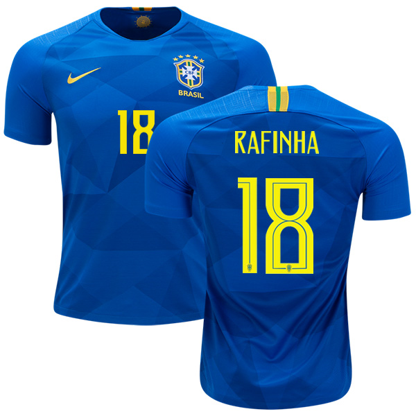 Brazil #18 Rafinha Away Kid Soccer Country Jersey Brazil #18 Rafinha Away Kid Soccer Country Jersey