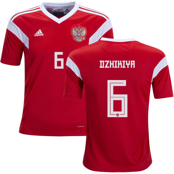 Russia #6 Dzhikiya Home Kid Soccer Country Jersey Russia #6 Dzhikiya Home Kid Soccer Country Jersey
