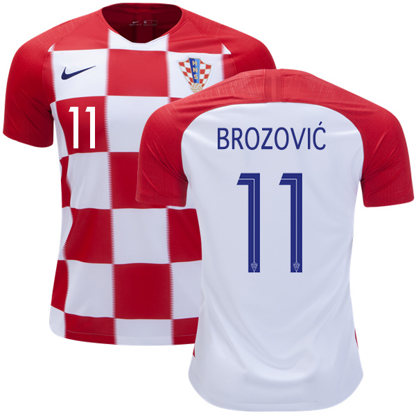 Croatia #11 Brozovic Home Kid Soccer Country Jersey Croatia #11 Brozovic Home Kid Soccer Country Jersey