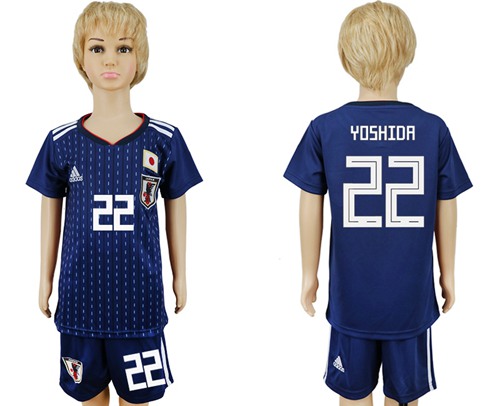 Japan #22 Yoshida Home Kid Soccer Country Jersey Japan #22 Yoshida Home Kid Soccer Country Jersey