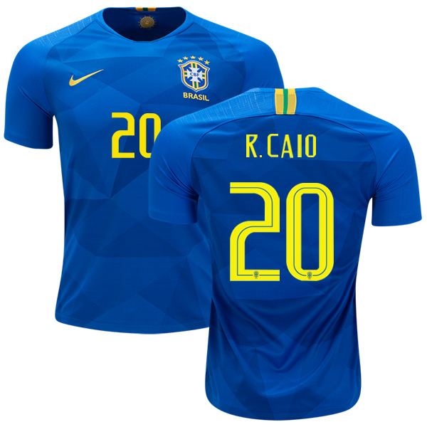 Brazil #20 R.Caio Away Kid Soccer Country Jersey Brazil #20 R.Caio Away Kid Soccer Country Jersey