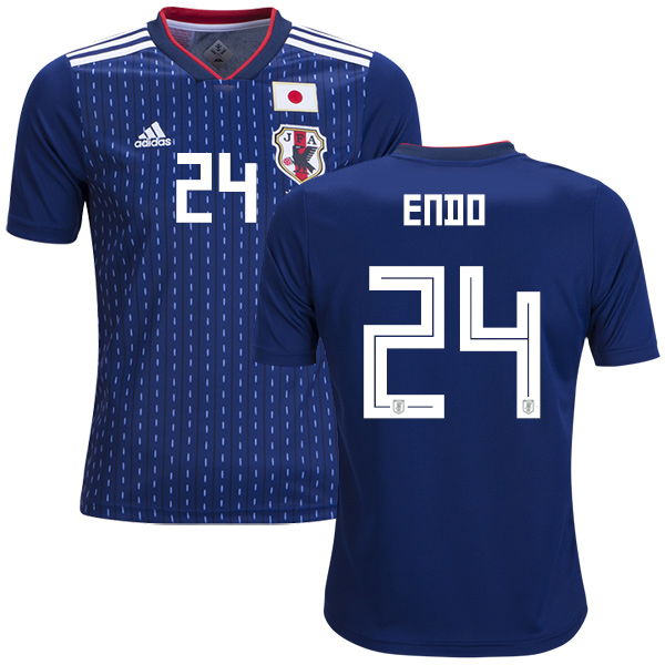 Japan #24 Endo Home Kid Soccer Country Jersey Japan #24 Endo Home Kid Soccer Country Jersey