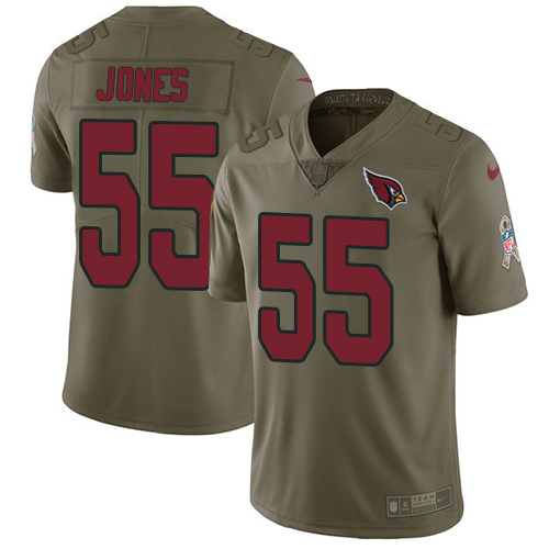 Nike Cardinals #55 Chandler Jones Olive Youth Stitched NFL Limited 2017 Salute to Service Jersey Nike Cardinals #55 Chandler Jones Olive Youth Stitched NFL Limited 2017 Salute to Service Jersey