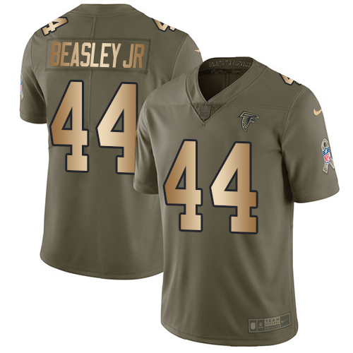 Nike Falcons #44 Vic Beasley Jr Olive/Gold Youth Stitched NFL Limited 2017 Salute to Service Jersey Nike Falcons #44 Vic Beasley Jr Olive/Gold Youth Stitched NFL Limited 2017 Salute to Service Jersey
