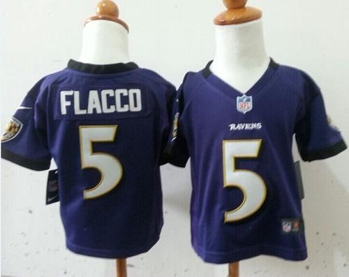 Toddler Nike Ravens #5 Joe Flacco Purple Team Color Stitched NFL Elite Jersey Toddler Nike Ravens #5 Joe Flacco Purple Team Color Stitched NFL Elite Jersey