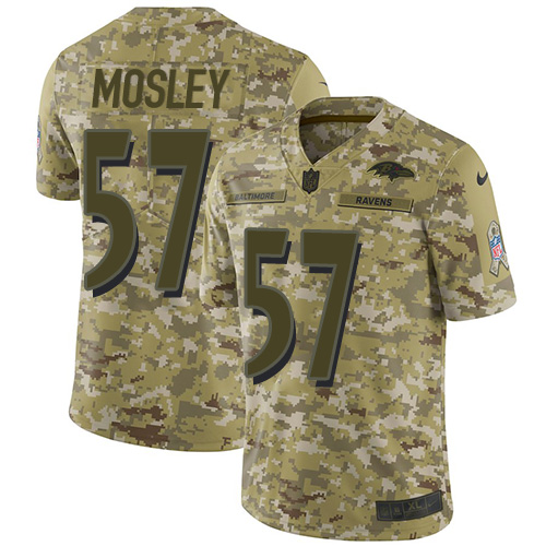 Nike Ravens #57 C.J. Mosley Camo Youth Stitched NFL Limited 2018 Salute to Service Jersey Nike Ravens #57 C.J. Mosley Camo Youth Stitched NFL Limited 2018 Salute to Service Jersey