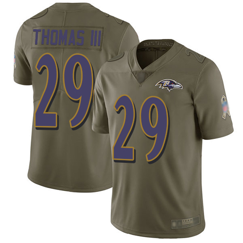 Nike Ravens #29 Earl Thomas III Olive Youth Stitched NFL Limited 2017 Salute to Service Jersey Nike Ravens #29 Earl Thomas III Olive Youth Stitched NFL Limited 2017 Salute to Service Jersey