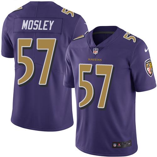 Nike Ravens #57 C.J. Mosley Purple Youth Stitched NFL Limited Rush Jersey Nike Ravens #57 C.J. Mosley Purple Youth Stitched NFL Limited Rush Jersey