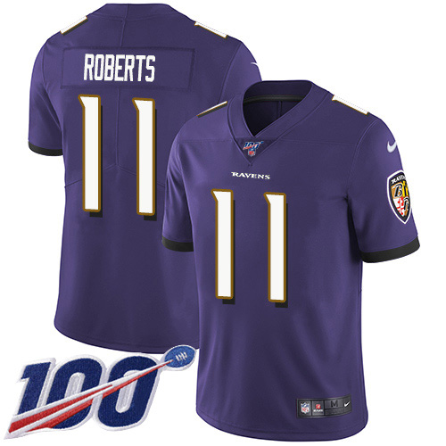 Nike Ravens #11 Seth Roberts Purple Team Color Youth Stitched NFL 100th Season Vapor Untouchable Limited Jersey Nike Ravens #11 Seth Roberts Purple Team Color Youth Stitched NFL 100th Season Vapor Untouchable Limited Jersey