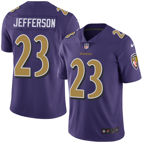 Nike Ravens #23 Tony Jefferson Purple Youth Stitched NFL Limited Rush Jersey Nike Ravens #23 Tony Jefferson Purple Youth Stitched NFL Limited Rush Jersey