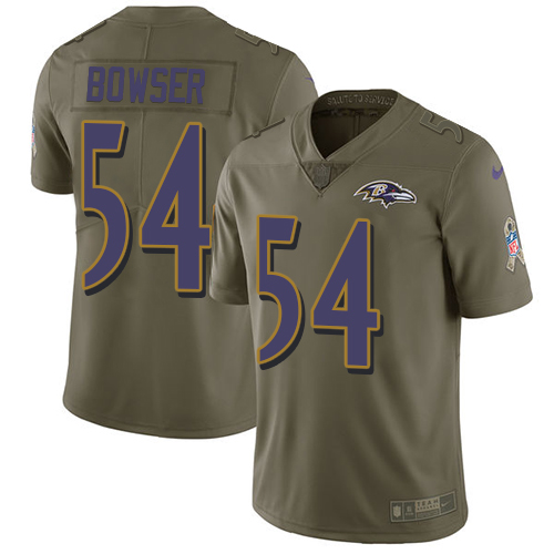 Nike Ravens #54 Tyus Bowser Olive Youth Stitched NFL Limited 2017 Salute to Service Jersey Nike Ravens #54 Tyus Bowser Olive Youth Stitched NFL Limited 2017 Salute to Service Jersey