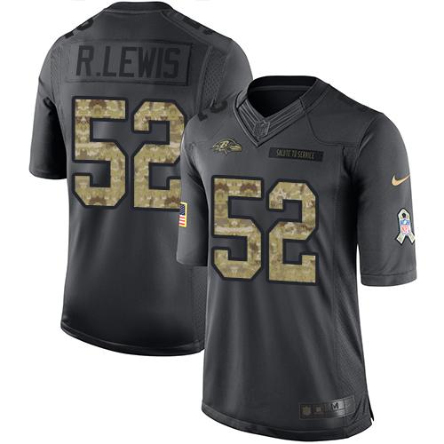 Nike Ravens #52 Ray Lewis Black Youth Stitched NFL Limited 2016 Salute to Service Jersey Nike Ravens #52 Ray Lewis Black Youth Stitched NFL Limited 2016 Salute to Service Jersey