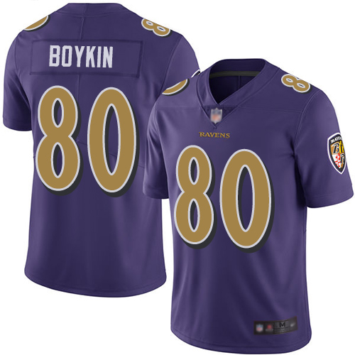 Nike Ravens #80 Miles Boykin Purple Youth Stitched NFL Limited Rush Jersey Nike Ravens #80 Miles Boykin Purple Youth Stitched NFL Limited Rush Jersey
