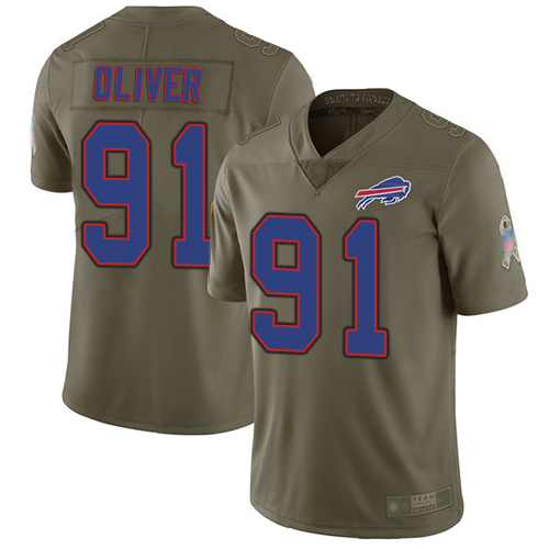 Nike Bills #91 Ed Oliver Olive Youth Stitched NFL Limited 2017 Salute to Service Jersey Nike Bills #91 Ed Oliver Olive Youth Stitched NFL Limited 2017 Salute to Service Jersey