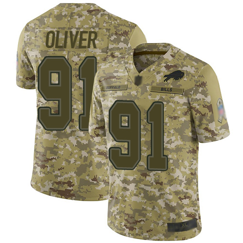 Nike Bills #91 Ed Oliver Camo Youth Stitched NFL Limited 2018 Salute to Service Jersey Nike Bills #91 Ed Oliver Camo Youth Stitched NFL Limited 2018 Salute to Service Jersey