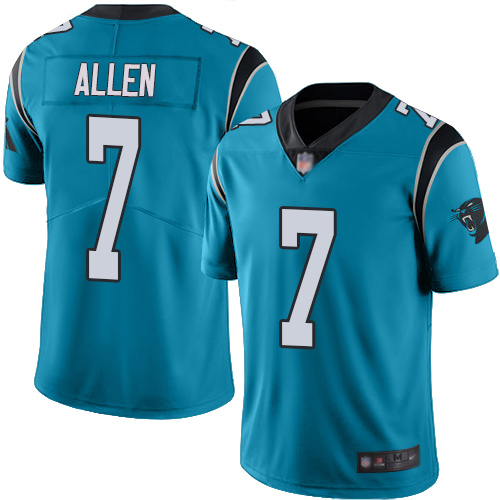 Nike Panthers #7 Kyle Allen Blue Youth Stitched NFL Limited Rush Jersey Nike Panthers #7 Kyle Allen Blue Youth Stitched NFL Limited Rush Jersey