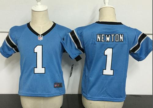 Toddler Nike Panthers #1 Cam Newton Blue Alternate Stitched NFL Elite Jersey Toddler Nike Panthers #1 Cam Newton Blue Alternate Stitched NFL Elite Jersey