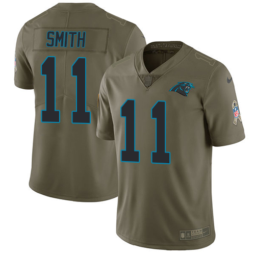 Nike Panthers #11 Torrey Smith Olive Youth Stitched NFL Limited 2017 Salute to Service Jersey Nike Panthers #11 Torrey Smith Olive Youth Stitched NFL Limited 2017 Salute to Service Jersey