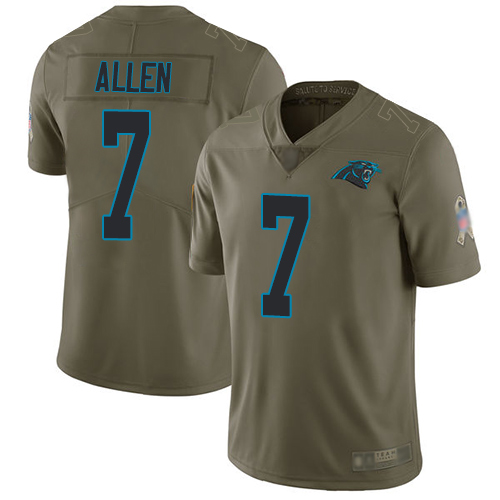 Nike Panthers #7 Kyle Allen Olive Youth Stitched NFL Limited 2017 Salute to Service Jersey Nike Panthers #7 Kyle Allen Olive Youth Stitched NFL Limited 2017 Salute to Service Jersey