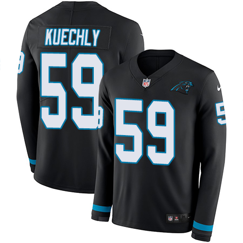 Nike Panthers #59 Luke Kuechly Black Team Color Youth Stitched NFL Limited Therma Long Sleeve Jersey Nike Panthers #59 Luke Kuechly Black Team Color Youth Stitched NFL Limited Therma Long Sleeve Jersey
