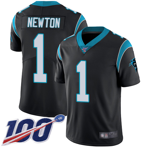 Nike Panthers #1 Cam Newton Black Team Color Youth Stitched NFL 100th Season Vapor Limited Jersey Nike Panthers #1 Cam Newton Black Team Color Youth Stitched NFL 100th Season Vapor Limited Jersey