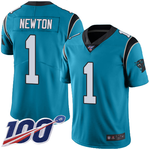 Nike Panthers #1 Cam Newton Blue Youth Stitched NFL Limited Rush 100th Season Jersey Nike Panthers #1 Cam Newton Blue Youth Stitched NFL Limited Rush 100th Season Jersey