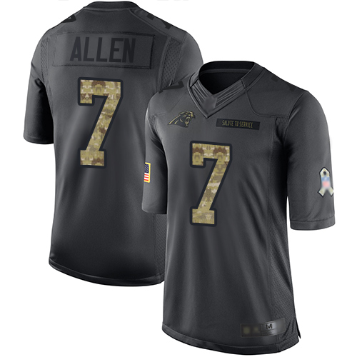 Nike Panthers #7 Kyle Allen Black Youth Stitched NFL Limited 2016 Salute to Service Jersey Nike Panthers #7 Kyle Allen Black Youth Stitched NFL Limited 2016 Salute to Service Jersey
