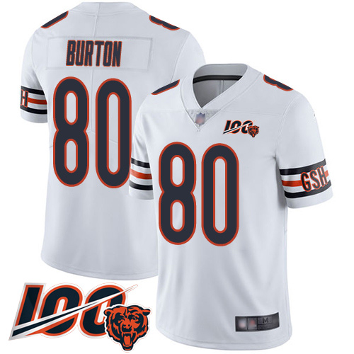 Nike Bears #80 Trey Burton White Youth Stitched NFL 100th Season Vapor Limited Jersey Nike Bears #80 Trey Burton White Youth Stitched NFL 100th Season Vapor Limited Jersey