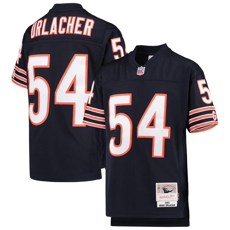 Youth Chicago Bears #54 Brian Urlacher Mitchell & Ness Navy 2001 Legacy Retired Player Jersey Youth Chicago Bears #54 Brian Urlacher Mitchell & Ness Navy 2001 Legacy Retired Player Jersey