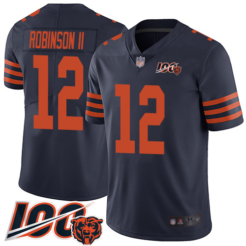 Nike Bears #12 Allen Robinson II Navy Blue Alternate Youth Stitched NFL 100th Season Vapor Limited Jersey Nike Bears #12 Allen Robinson II Navy Blue Alternate Youth Stitched NFL 100th Season Vapor Limited Jersey