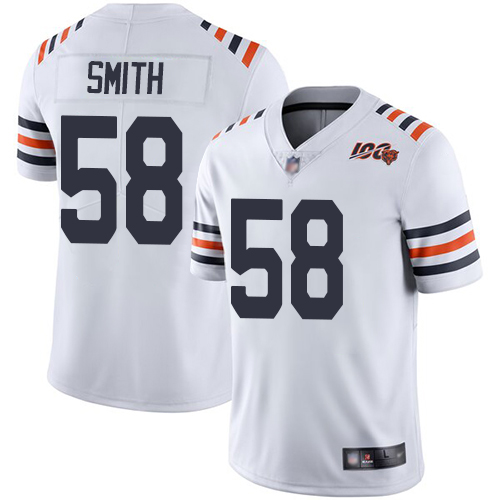 Nike Bears #58 Roquan Smith White Alternate Youth Stitched NFL Vapor Untouchable Limited 100th Season Jersey Nike Bears #58 Roquan Smith White Alternate Youth Stitched NFL Vapor Untouchable Limited 100th Season Jersey