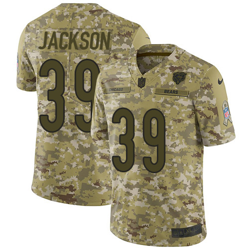 Nike Bears #39 Eddie Jackson Camo Youth Stitched NFL Limited 2018 Salute to Service Jersey Nike Bears #39 Eddie Jackson Camo Youth Stitched NFL Limited 2018 Salute to Service Jersey