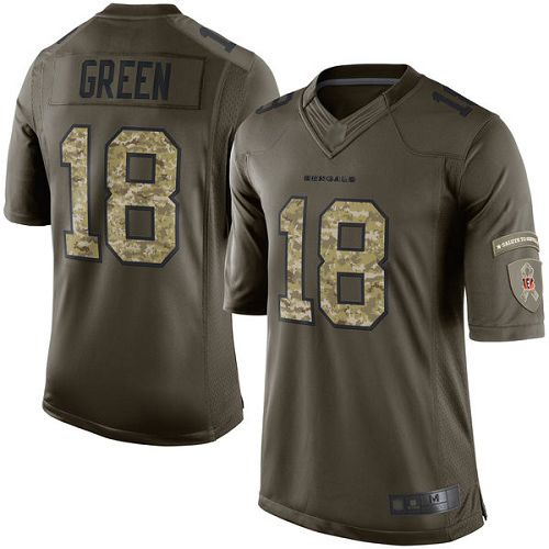 Nike Bengals #18 A.J. Green Green Youth Stitched NFL Limited 2015 Salute to Service Jersey Nike Bengals #18 A.J. Green Green Youth Stitched NFL Limited 2015 Salute to Service Jersey